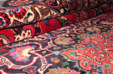 Mashad Red Square Hand Knotted 101 X 114 Area Rug 400-17188 Image 9