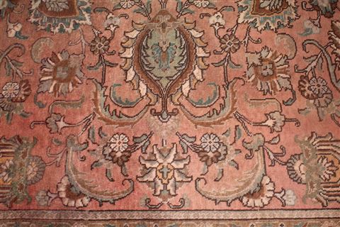 Tabriz Purple Square Hand Knotted 101 X 113 Area Rug 400-17190 Image 17