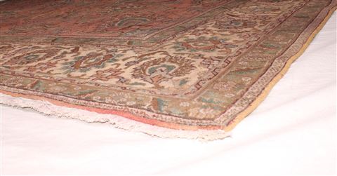 Tabriz Purple Square Hand Knotted 101 X 113 Area Rug 400-17190 Image 19