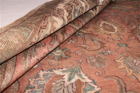 Tabriz Purple Square Hand Knotted 101 X 113 Area Rug 400-17190 Image 22