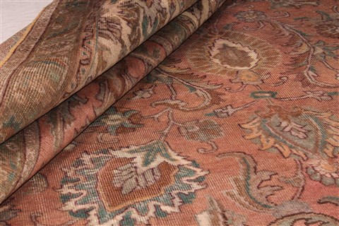 Tabriz Purple Square Hand Knotted 101 X 113 Area Rug 400-17190 Image 23