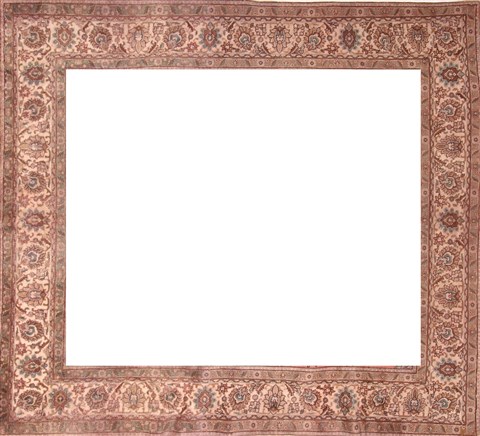 Tabriz Purple Square Hand Knotted 101 X 113 Area Rug 400-17190 Image 2