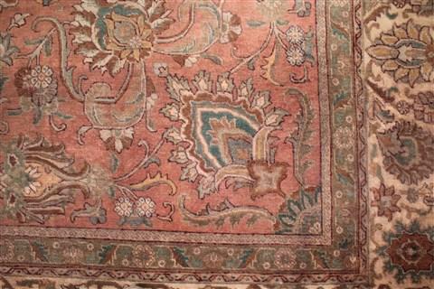 Tabriz Purple Square Hand Knotted 101 X 113 Area Rug 400-17190 Image 9