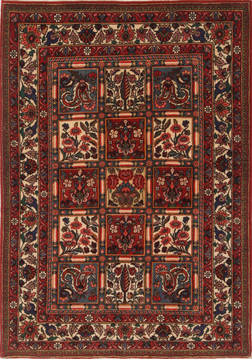 Persian Bakhtiar Multicolor Rectangle 3x5 ft Wool Carpet 17192