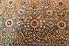 Tabriz Brown Hand Knotted 101 X 130  Area Rug 400-17197 Thumb 8