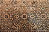 Tabriz Brown Hand Knotted 101 X 130  Area Rug 400-17197 Thumb 9