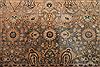 Tabriz Brown Hand Knotted 101 X 130 Area Rug 400-17197 Thumb 9