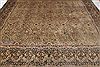 Tabriz Brown Hand Knotted 101 X 130  Area Rug 400-17197 Thumb 12