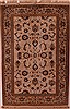 Kashan Beige Hand Knotted 46 X 68  Area Rug 400-17199 Thumb 0