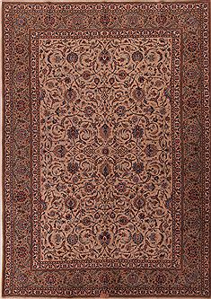 Persian Kashan White Rectangle 5x8 ft Wool Carpet 17200