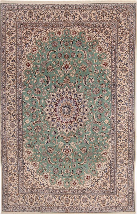 Nain Green Hand Knotted 81 X 126  Area Rug 251-17201 Image 0