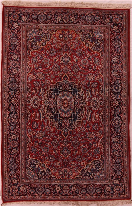 Kashan Red Hand Knotted 45 X 69  Area Rug 400-17202 Image 0