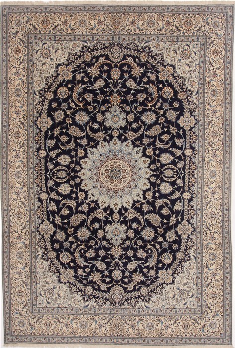 Nain Blue Hand Knotted 85 X 124  Area Rug 251-17204 Image 0