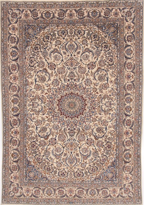 Nain Beige Hand Knotted 80 X 116  Area Rug 250-17205 Image 0