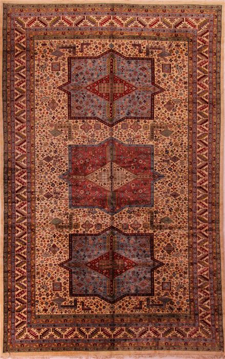 Bokhara White Hand Knotted 101 X 162 Area Rug 400-17206 Image 0