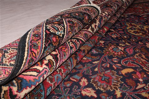 Mashad Purple Hand Knotted 111 X 164 Area Rug 400-17207 Image 21