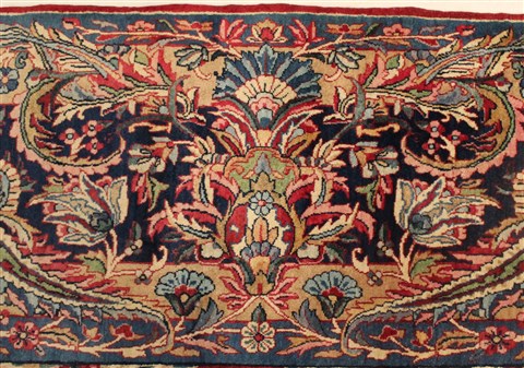 Kerman Red Hand Knotted 107 X 155 Area Rug 400-17210 Image 10