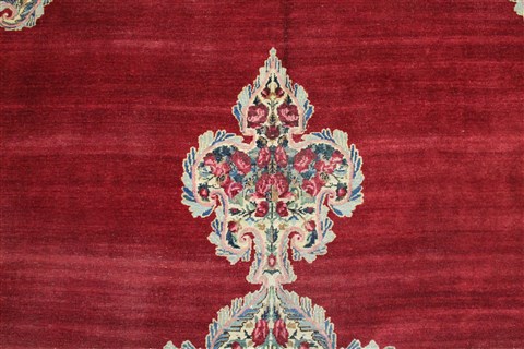 Kerman Red Hand Knotted 107 X 155 Area Rug 400-17210 Image 11