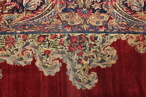 Kerman Red Hand Knotted 107 X 155 Area Rug 400-17210 Image 13