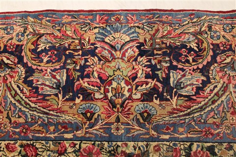 Kerman Red Hand Knotted 107 X 155 Area Rug 400-17210 Image 14