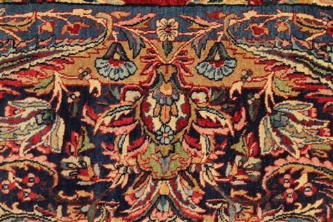 Kerman Red Hand Knotted 107 X 155 Area Rug 400-17210 Image 22