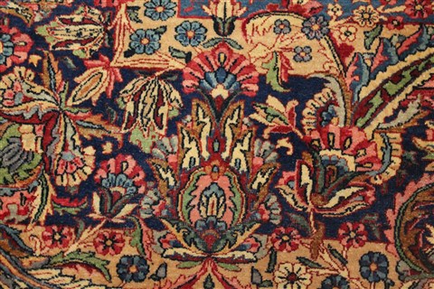 Kerman Red Hand Knotted 107 X 155 Area Rug 400-17210 Image 23