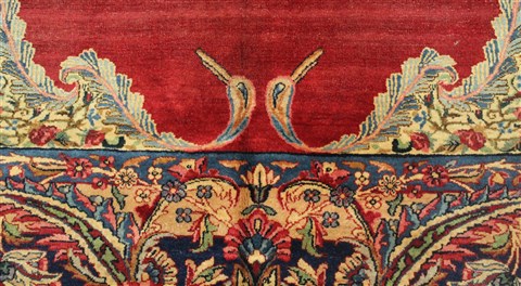 Kerman Red Hand Knotted 107 X 155 Area Rug 400-17210 Image 25
