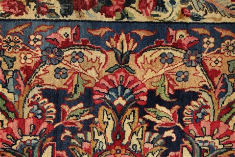 Kerman Red Hand Knotted 107 X 155 Area Rug 400-17210 Image 27