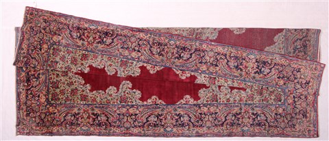 Kerman Red Hand Knotted 107 X 155 Area Rug 400-17210 Image 5