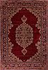 Kerman Red Hand Knotted 107 X 155 Area Rug 400-17210 Thumb 0