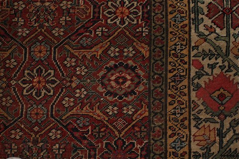 Sarouk Red Hand Knotted 610 X 159 Area Rug 400-17216 Image 7
