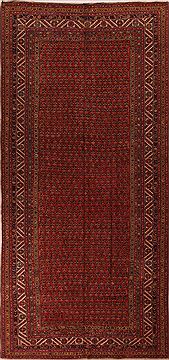 Malayer Red Hand Knotted 7'6" X 16'1"  Area Rug 400-17217