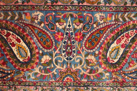 Kerman Purple Hand Knotted 87 X 119 Area Rug 400-17219 Image 19