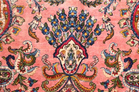 Kerman Purple Hand Knotted 87 X 119 Area Rug 400-17219 Image 9