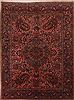 Kerman Purple Hand Knotted 87 X 119 Area Rug 400-17219 Thumb 0