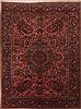 Kerman Purple Hand Knotted 87 X 119  Area Rug 400-17219 Thumb 0