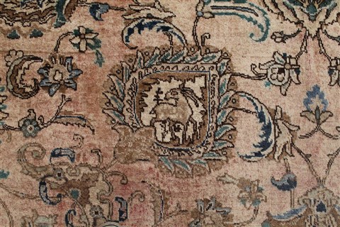 Tabriz Purple Hand Knotted 116 X 1411 Area Rug 400-17220 Image 14