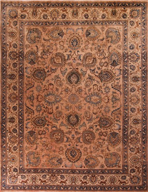 Tabriz Purple Hand Knotted 116 X 1411 Area Rug 400-17220 Image 0