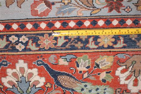 Tabriz White Hand Knotted 911 X 159  Area Rug 400-17222 Image 11