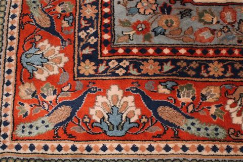 Tabriz White Hand Knotted 911 X 159  Area Rug 400-17222 Image 2