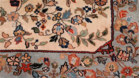 Tabriz White Hand Knotted 911 X 159  Area Rug 400-17222 Image 3