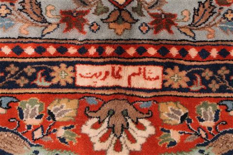 Tabriz White Hand Knotted 911 X 159  Area Rug 400-17222 Image 7