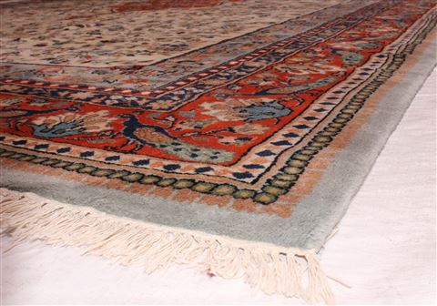 Tabriz White Hand Knotted 911 X 159  Area Rug 400-17222 Image 9