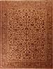 Tabriz Beige Hand Knotted 98 X 127 Area Rug 400-17225 Thumb 0