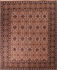 Kashan White Hand Knotted 96 X 118  Area Rug 400-17229 Thumb 0