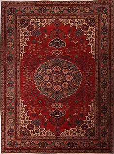 Persian Khoy Red Rectangle 9x12 ft Wool Carpet 17230