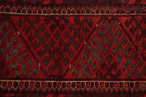 Turkman Red Hand Knotted 101 X 177 Area Rug 400-17232 Image 2