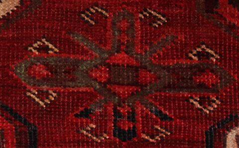 Turkman Red Hand Knotted 101 X 177 Area Rug 400-17232 Image 3