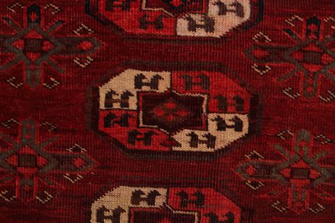 Turkman Red Hand Knotted 101 X 177 Area Rug 400-17232 Image 4