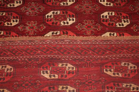 Turkman Red Hand Knotted 101 X 177 Area Rug 400-17232 Image 6